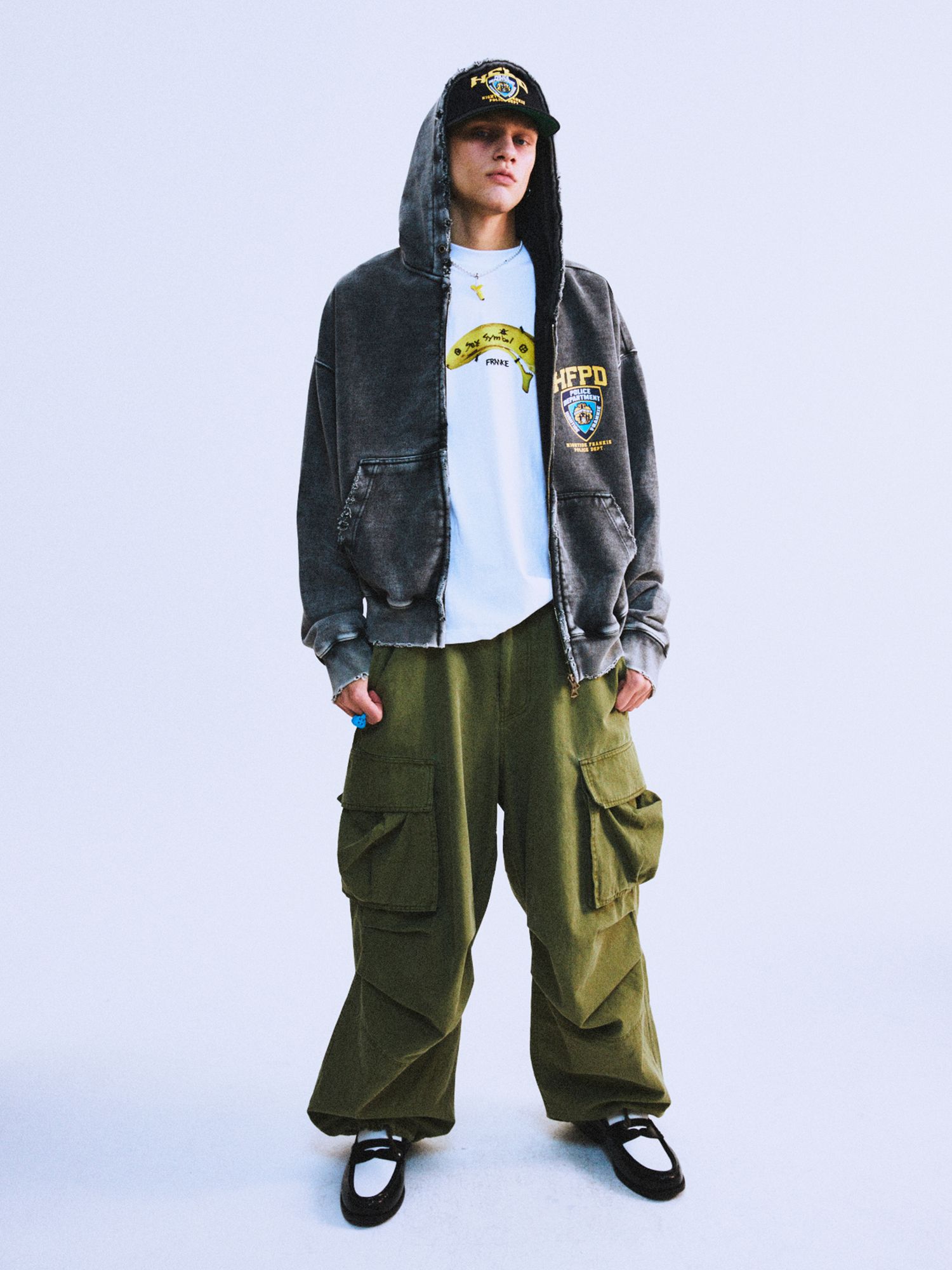【期間限定特価】 FRANKIE HIGHTIDE | MUSINSA公式 HFPD BLACK ZIPUP HOOD ゲームキャラクター