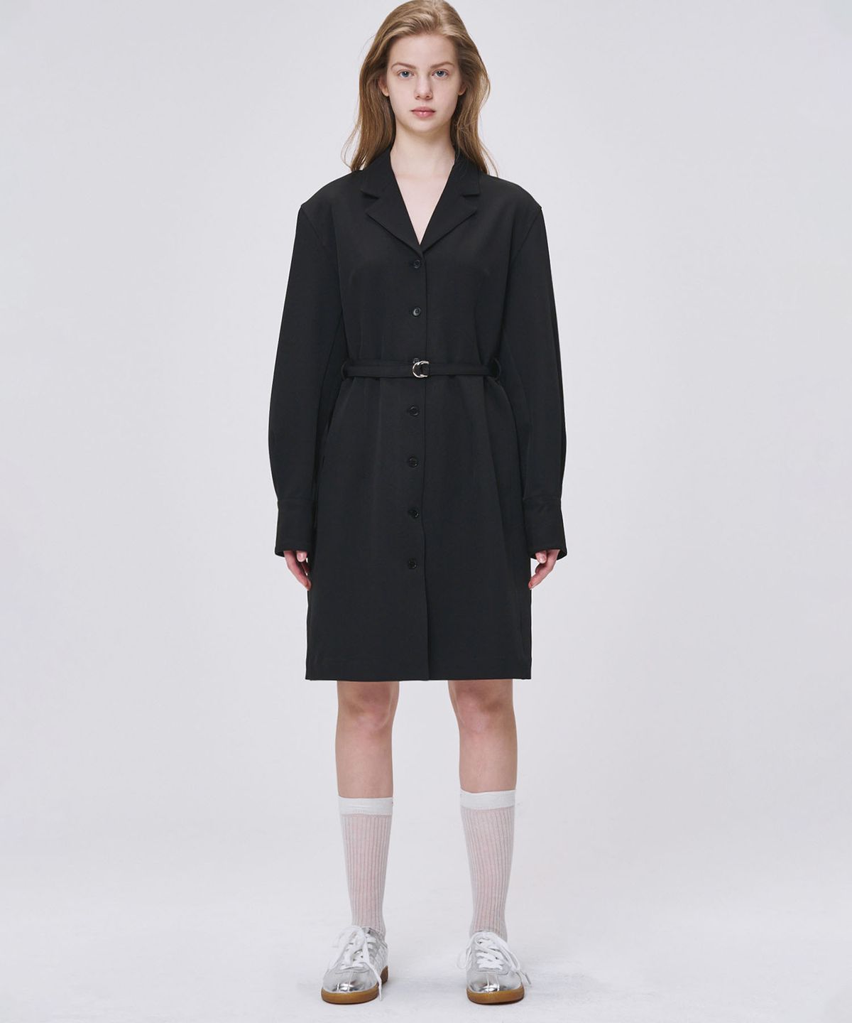 마롭(MALOUPE) 7103 스트레치 자켓 원피스 (블랙)
