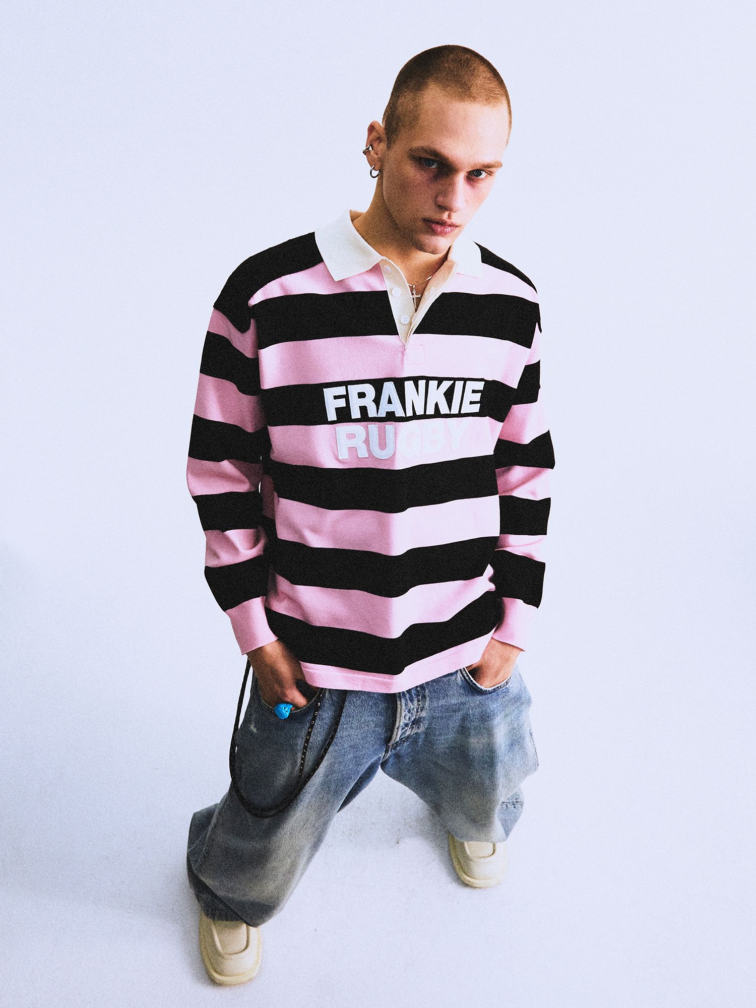★HIGHTIDE FRANKIE★ Frankie Rugby Knit Black MUSINSA | HIGHTIDE FRANKIE FRANKIE RUGBY KNIT BLACK
