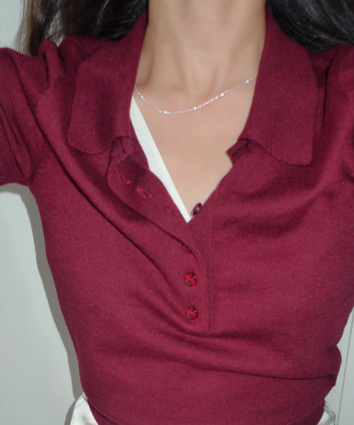 마르타(MARTA) 925 silver. Natural pearl necklace (no.2)