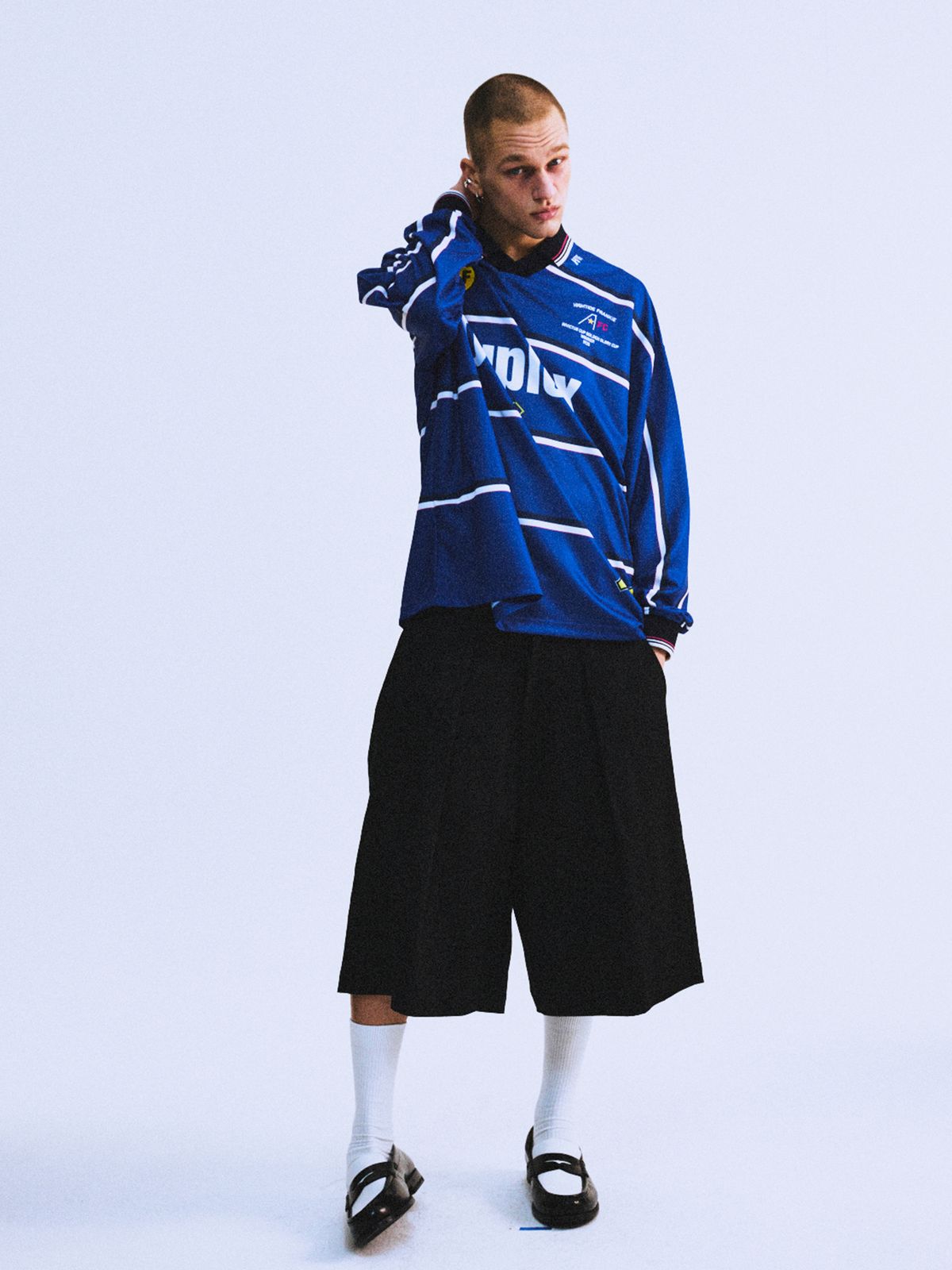 하이타이드 프랭키(HIGHTIDEFRANKIE) DUPLEX LONG SLEEVE FOOTBALL JERSEY BLUE