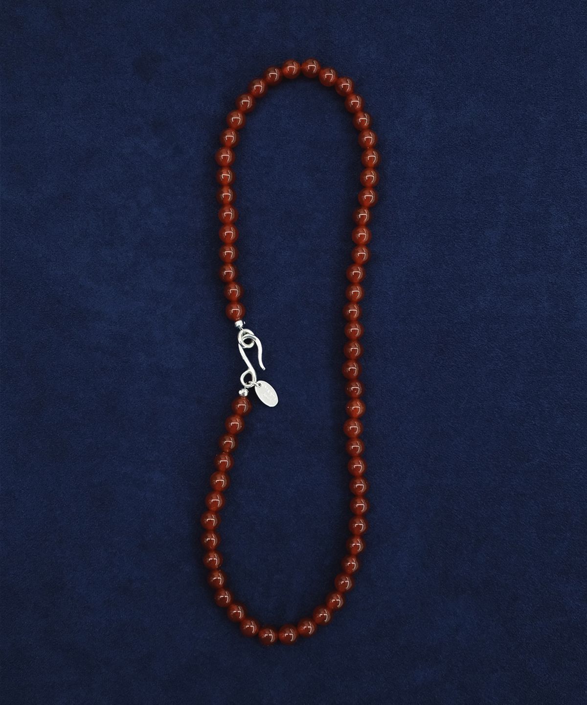마르타(MARTA) 925 silver. Carnelian necklace (6mm)