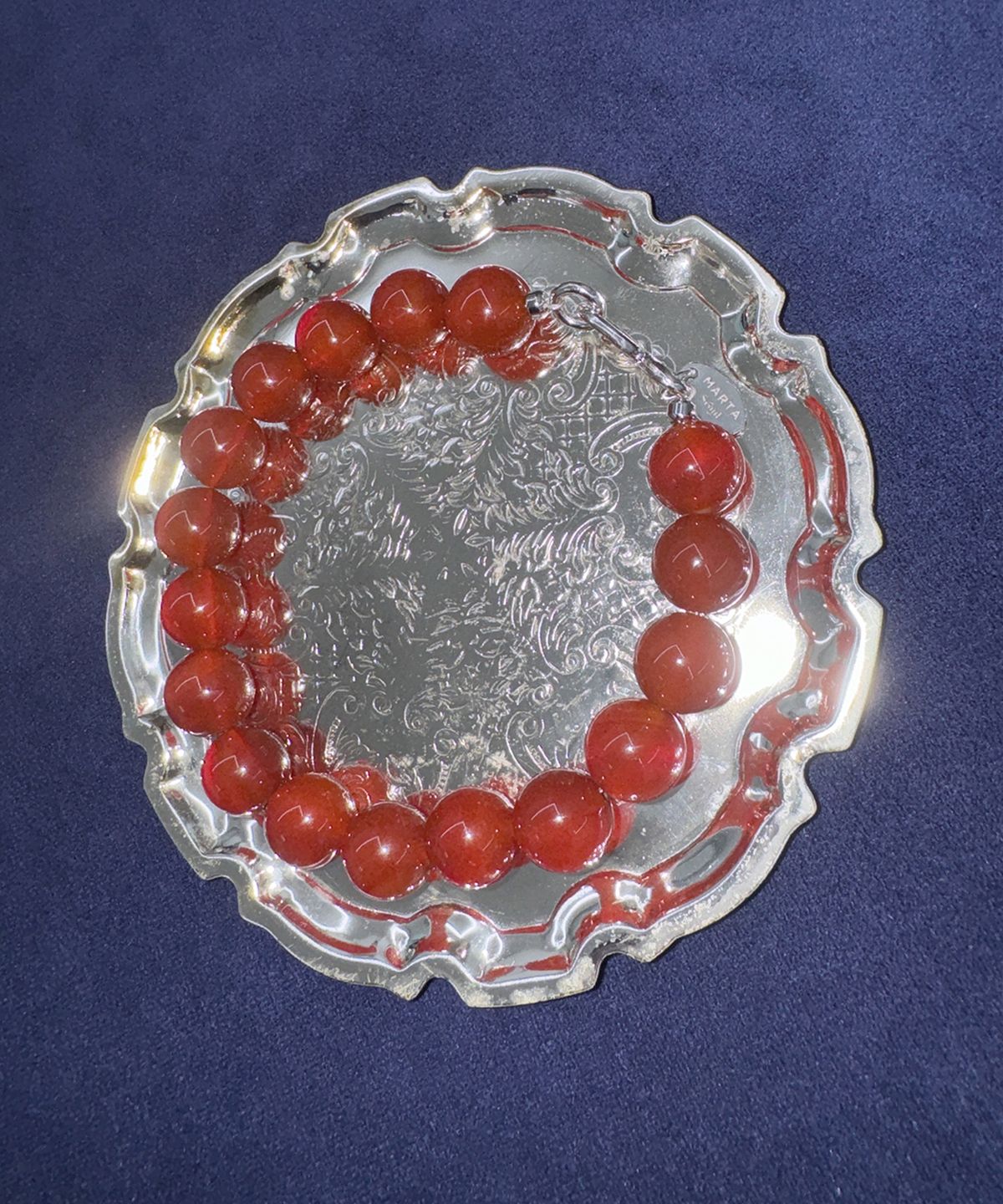 마르타(MARTA) 925 silver. Carnelian bracelet