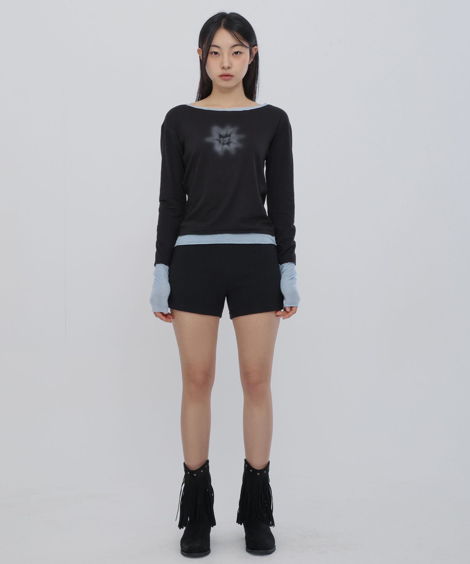 ★CHICKS★ Prakli Layered Color Block T-Shirt Black 50135123 MUSINSA | CHICKS Prakli Layered Color Block T-Shirt Black