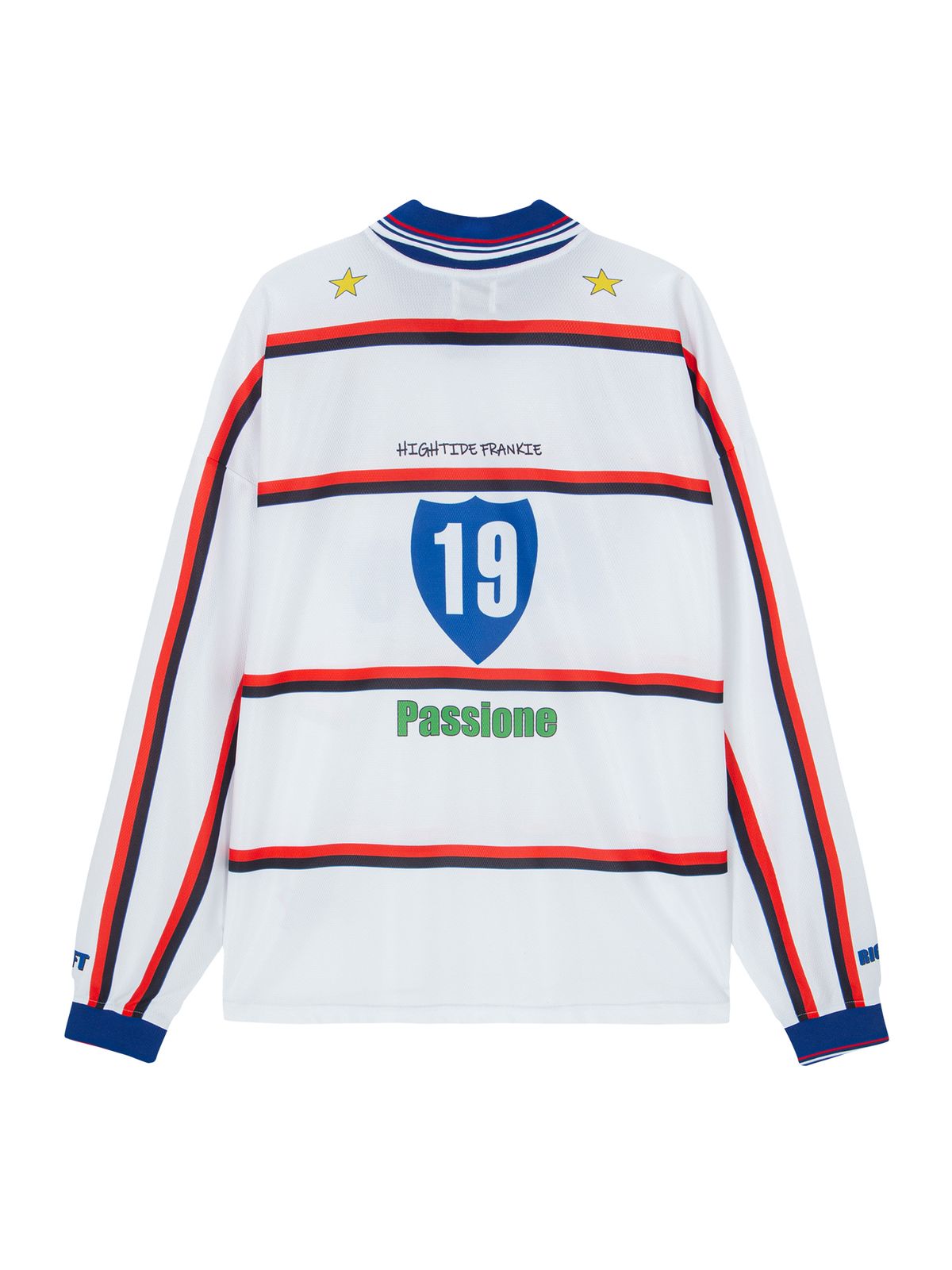 하이타이드 프랭키(HIGHTIDEFRANKIE) CUORE CHE BATTE LONG SLEEVE FOOTBALL JERSEY WHITE