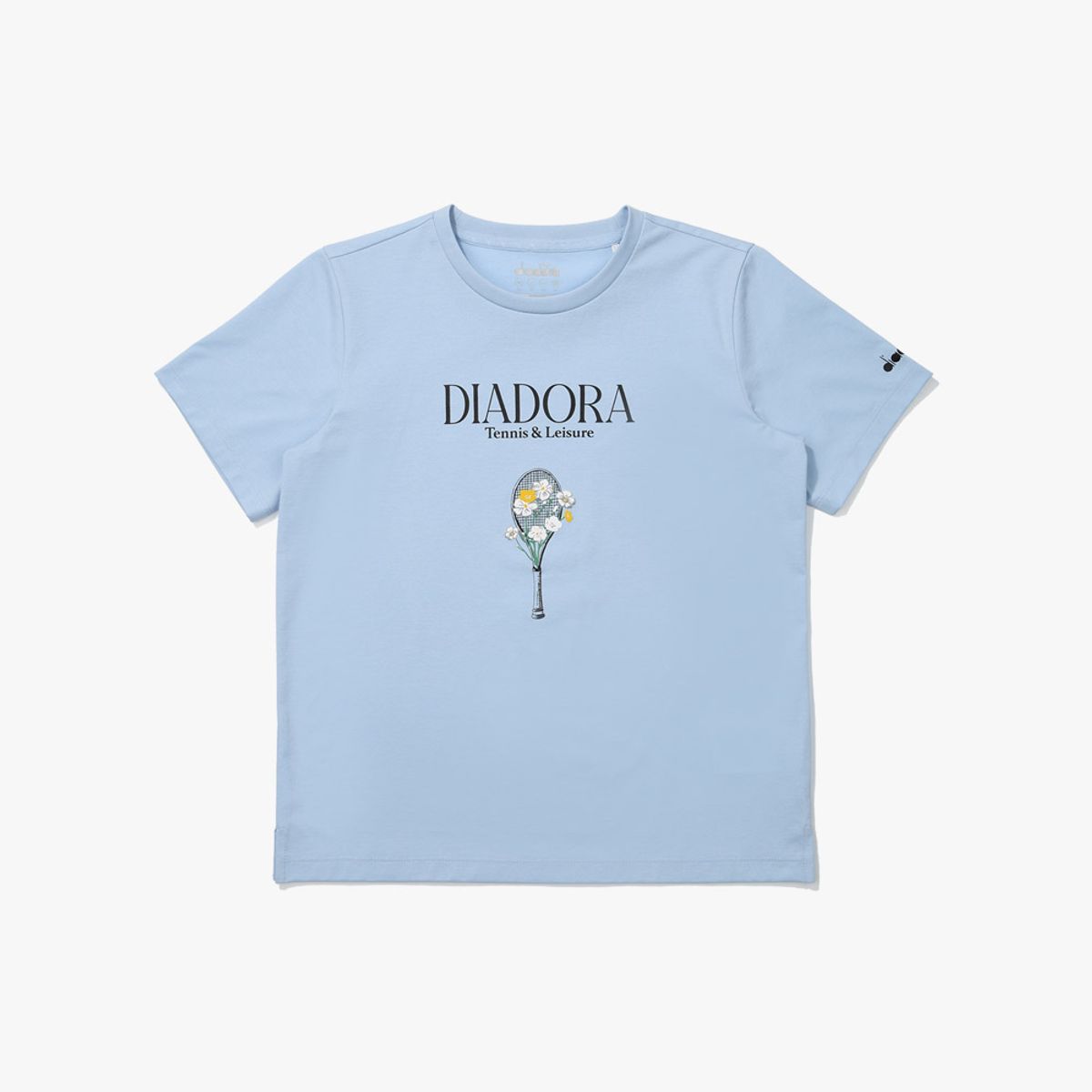 디아도라(diadora) 블루밍 플로랄 반팔 티셔츠 우먼 BLUE