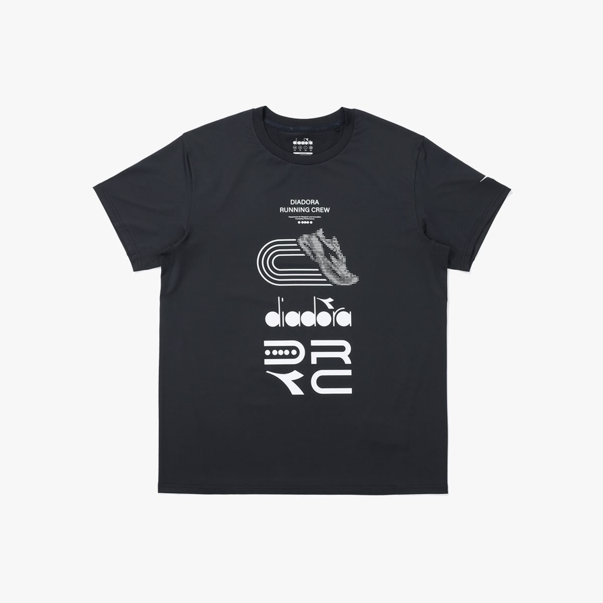 디아도라(diadora) DRC 그래픽 러닝 반팔 티셔츠 GREY