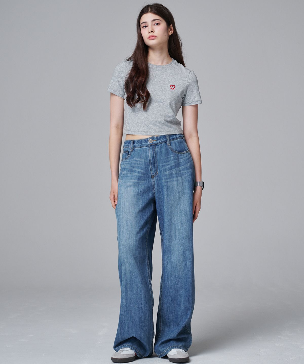 마롭(MALOUPE) 9141  소프트 경량 와이드 데님팬츠 (미디움 인디고)