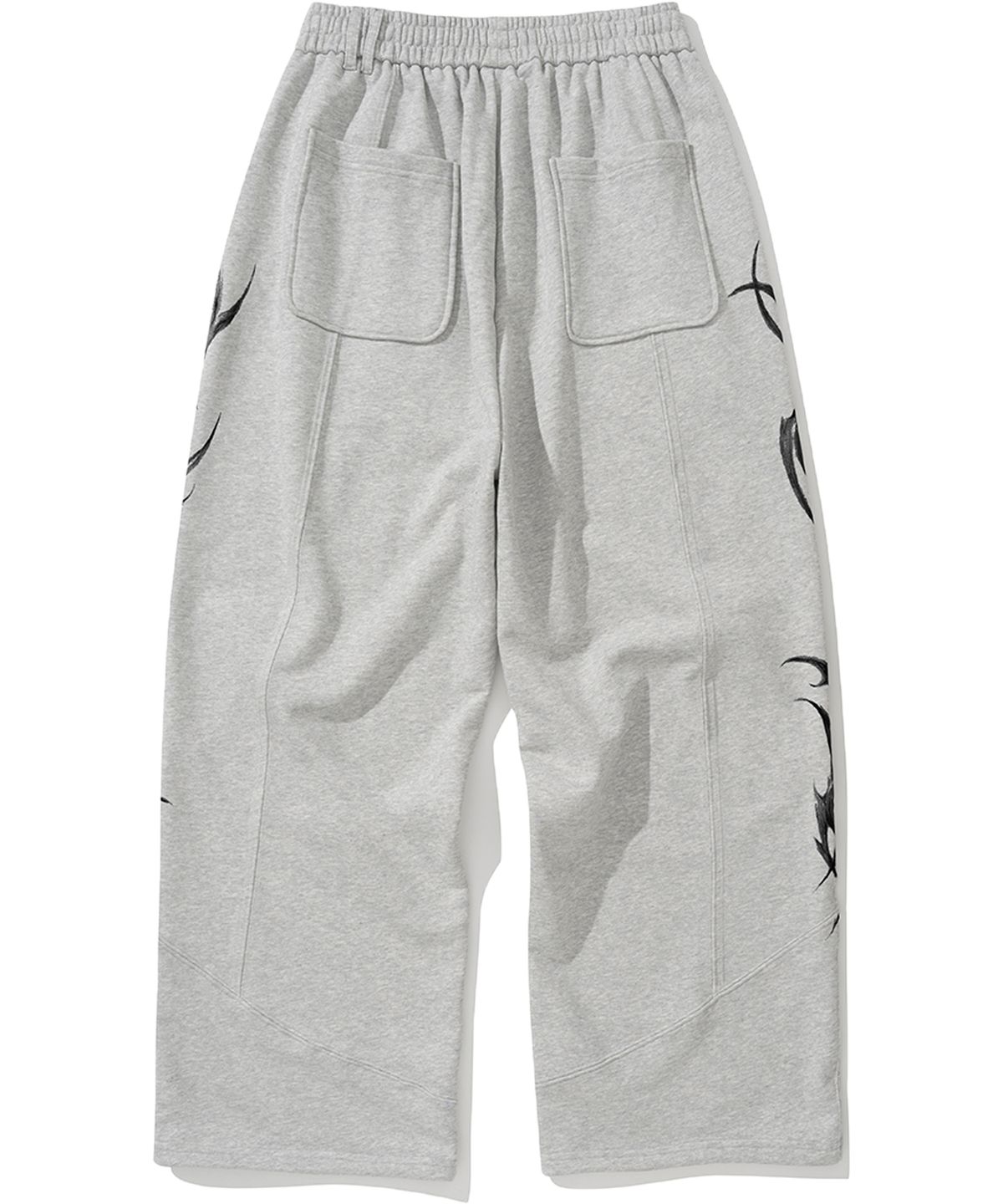 낫포너드(NOT4NERD) Dagger Tribal Logo Incision Sweat Pants - Grey