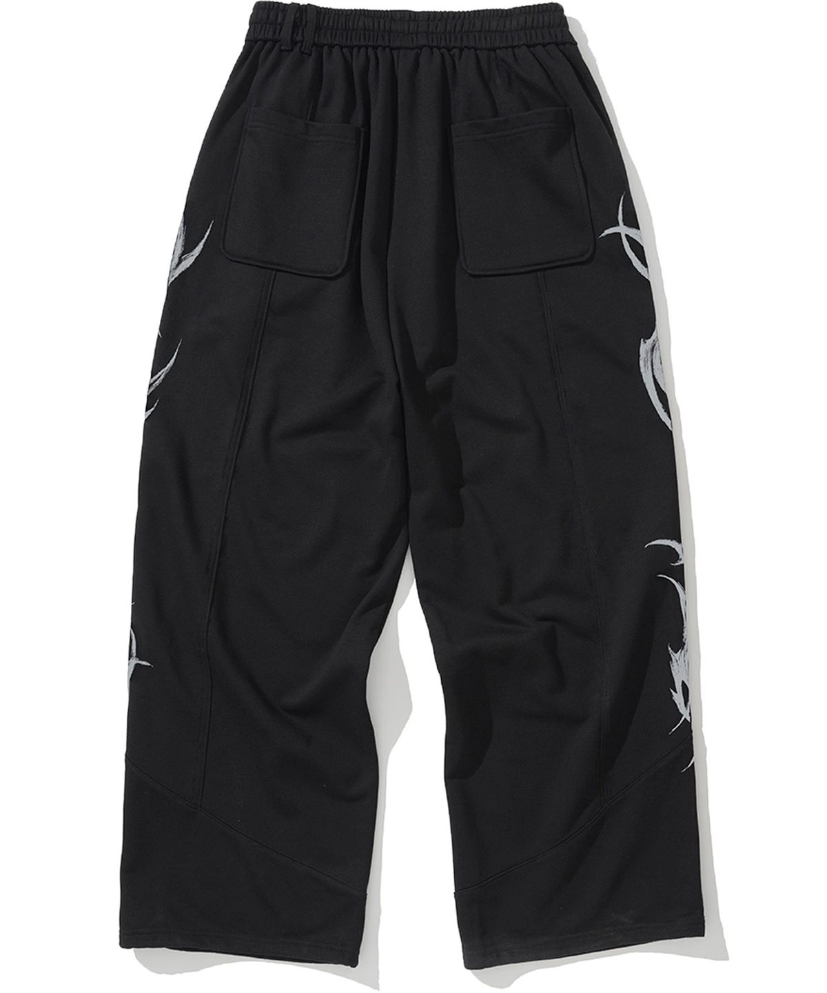 낫포너드(NOT4NERD) Dagger Tribal Logo Incision Sweat Pants - Black