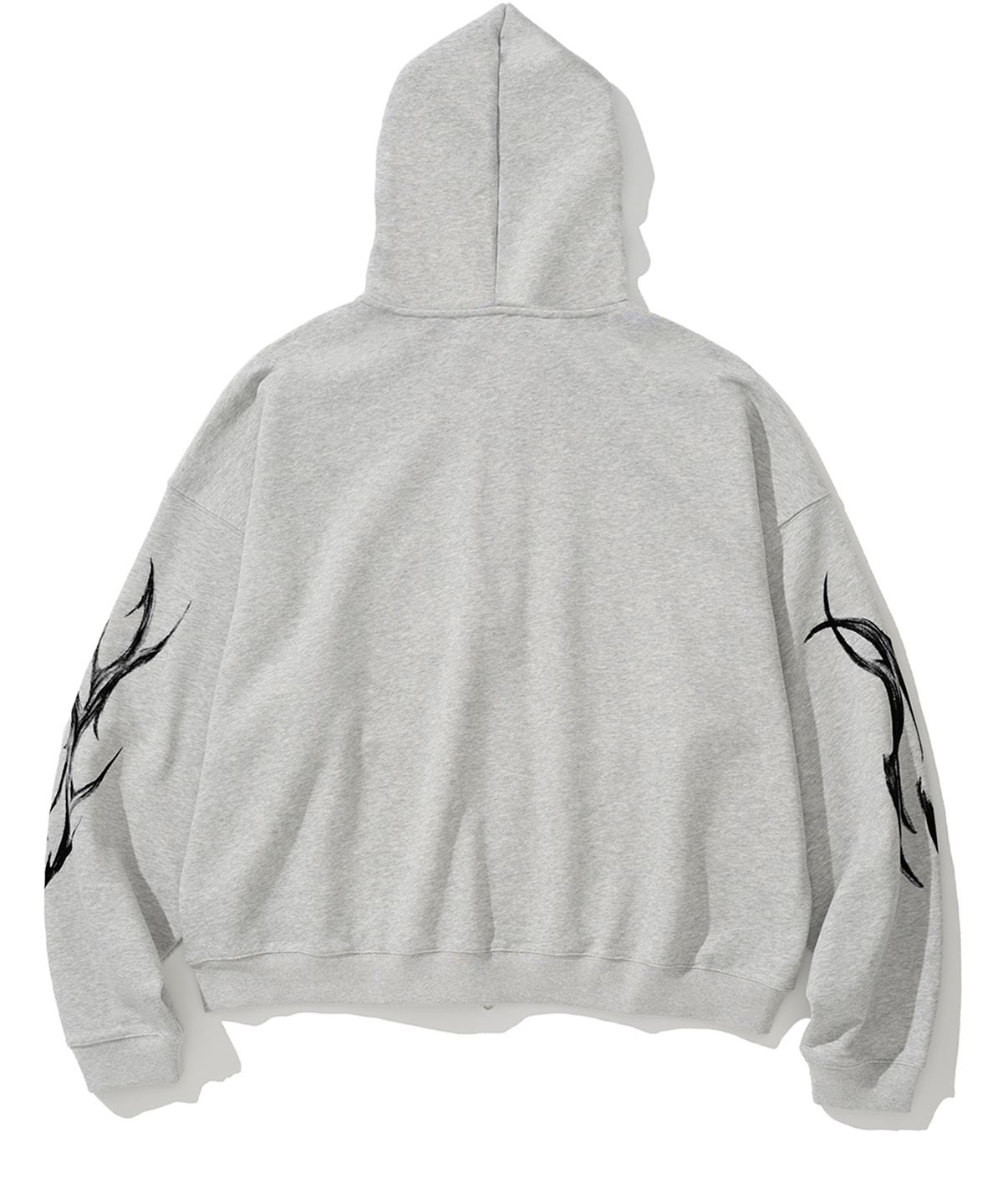 낫포너드(NOT4NERD) Dagger Tribal Logo Hood Zip Up - Grey