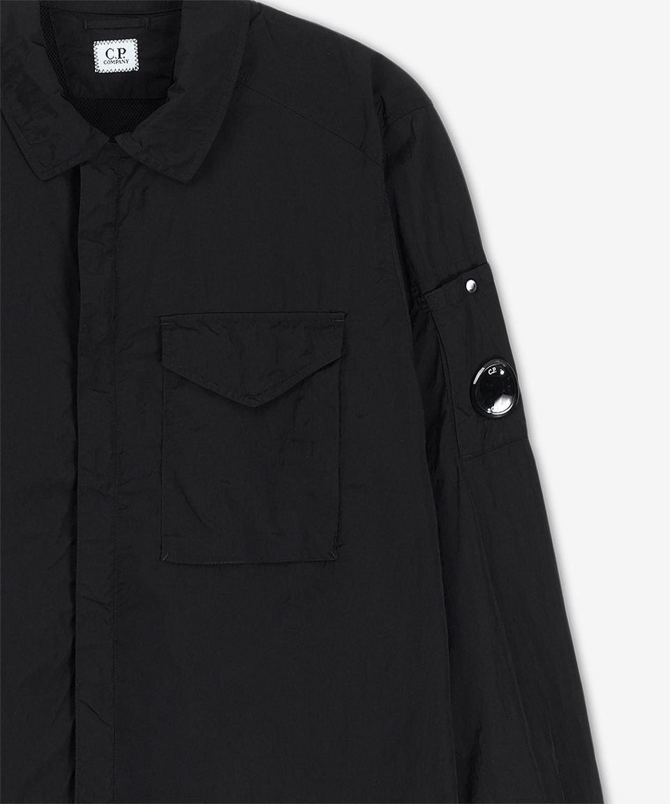 MUSINSA | CP Company Chrome R Full Zip-Up Shirt Jacket - Black