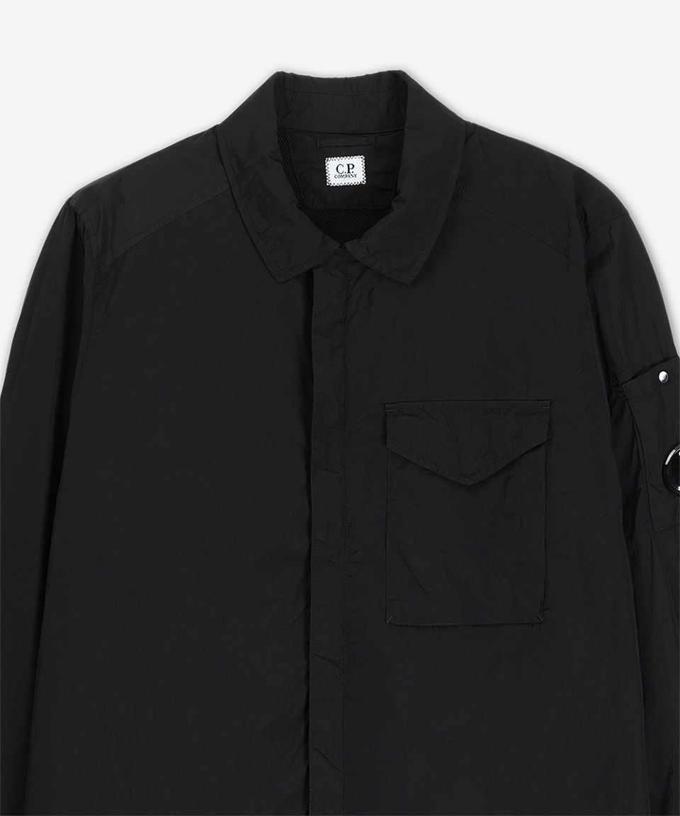 MUSINSA | CP Company Chrome R Full Zip-Up Shirt Jacket - Black