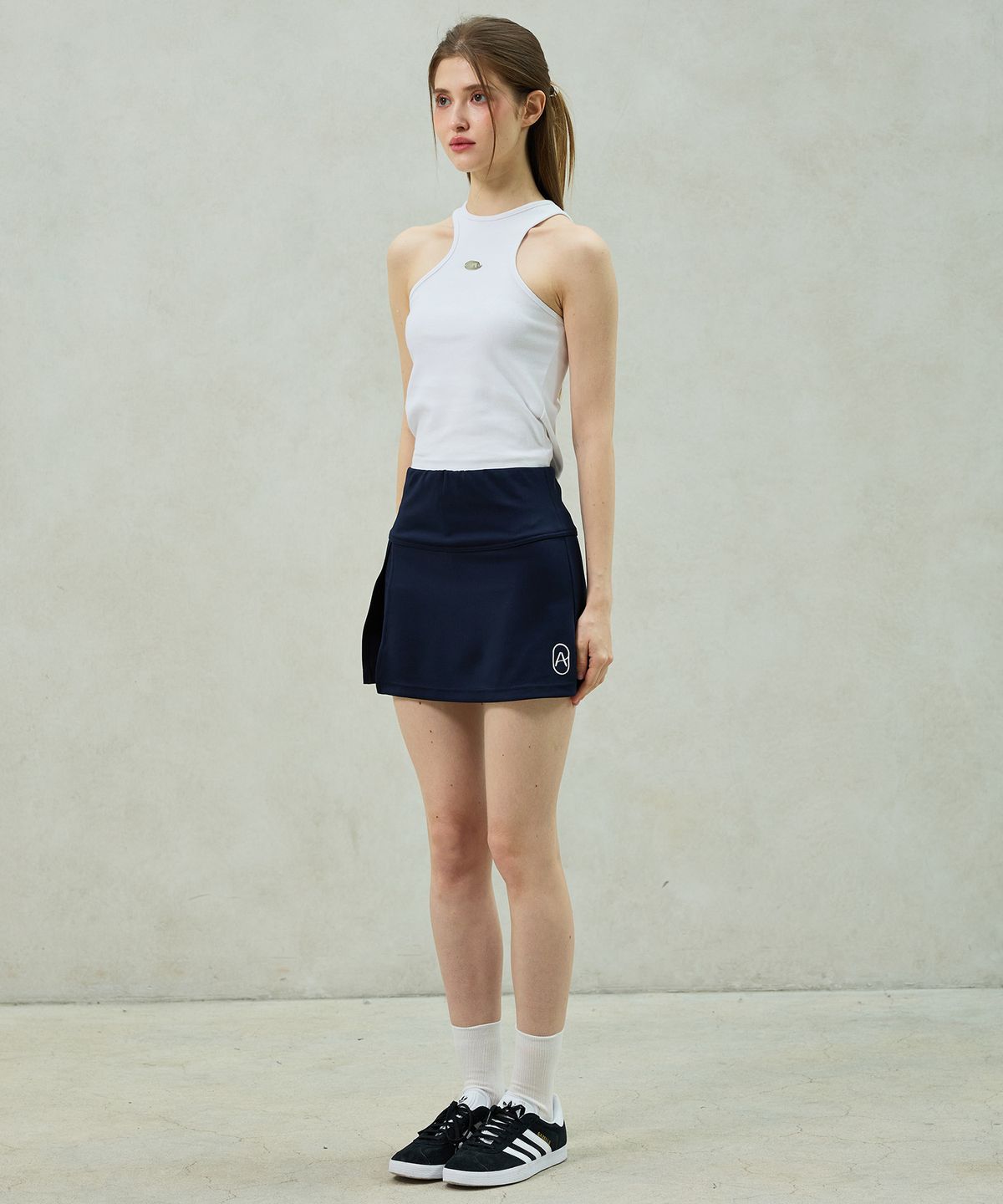 아리킴(ARIKIM) BONNY JERSEY SKIRT PANTS / NAVY