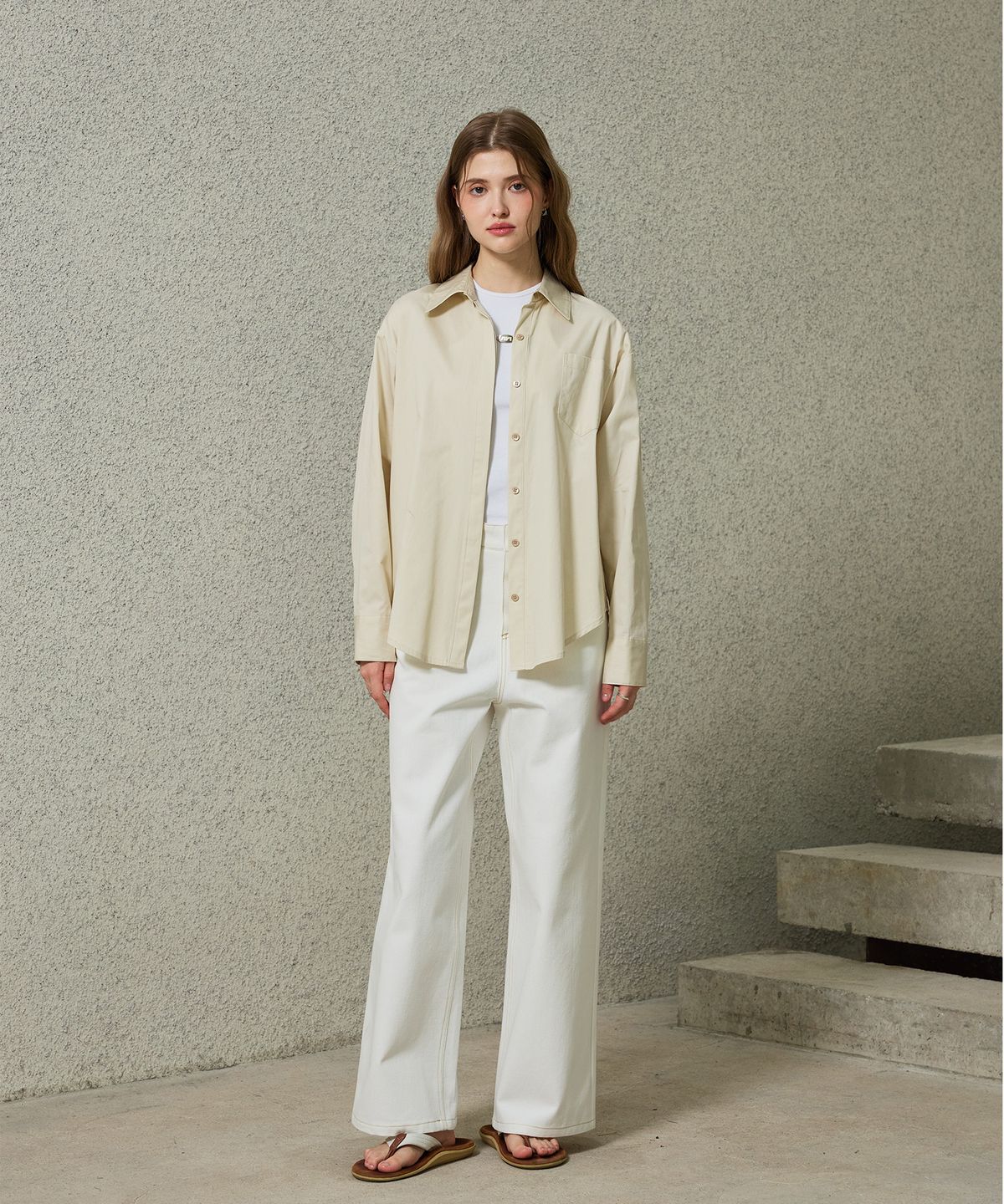 아리킴(ARIKIM) BRIGHT OVERSIZED SHIRT / BEIGE