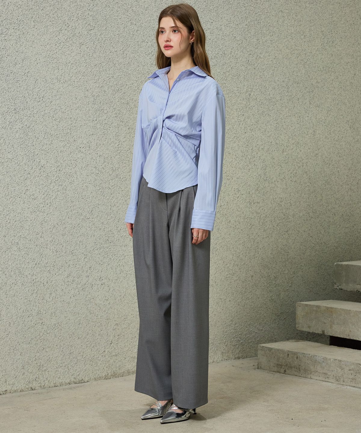 아리킴(ARIKIM) TOMO WIDE SLACKS / CHARCOAL