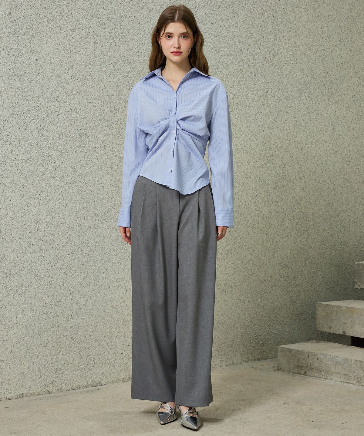 아리킴(ARIKIM) TOMO WIDE SLACKS / CHARCOAL