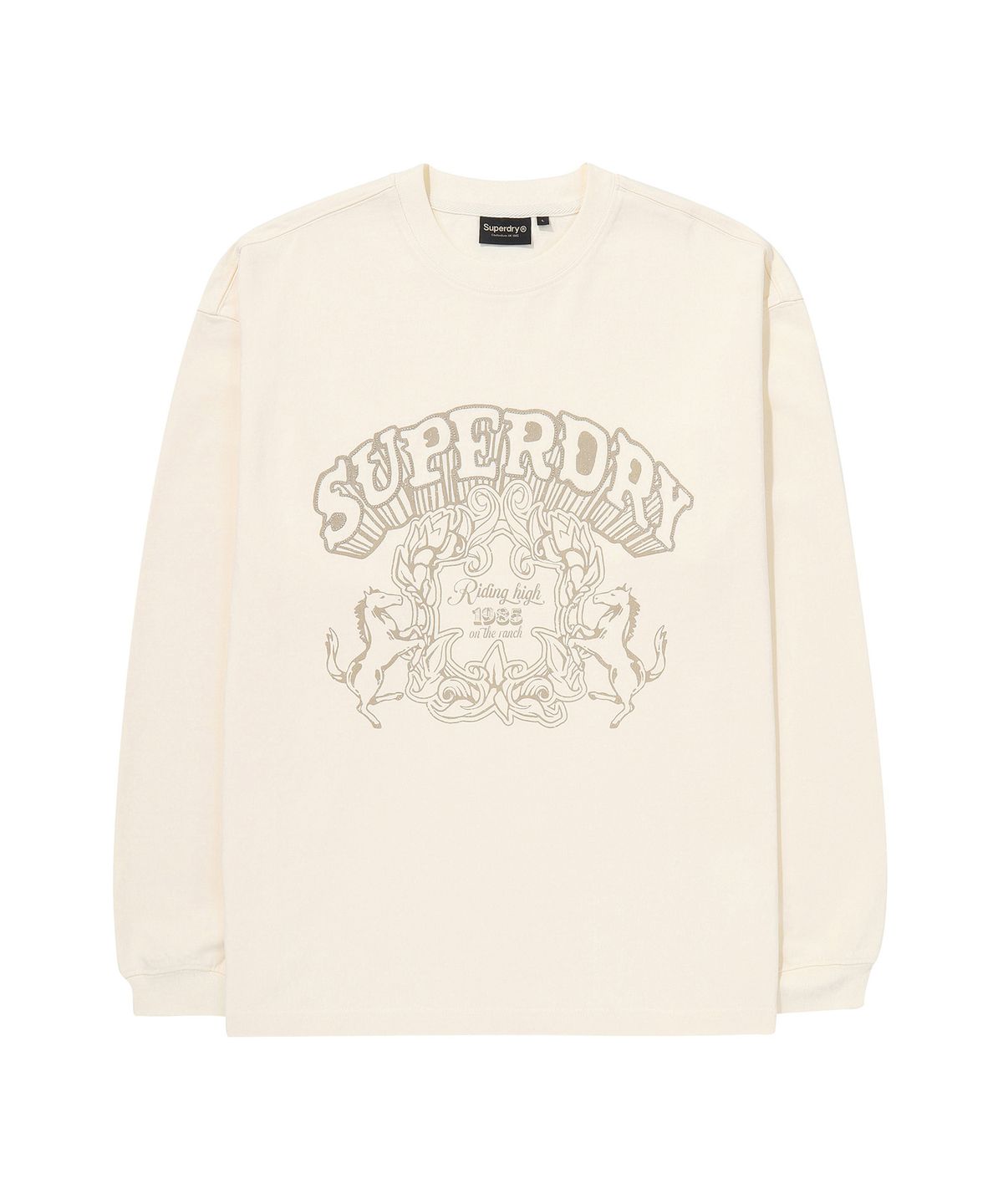 슈퍼드라이(SUPERDRY) 빈티지 워크 워시드 롱슬리브 크림