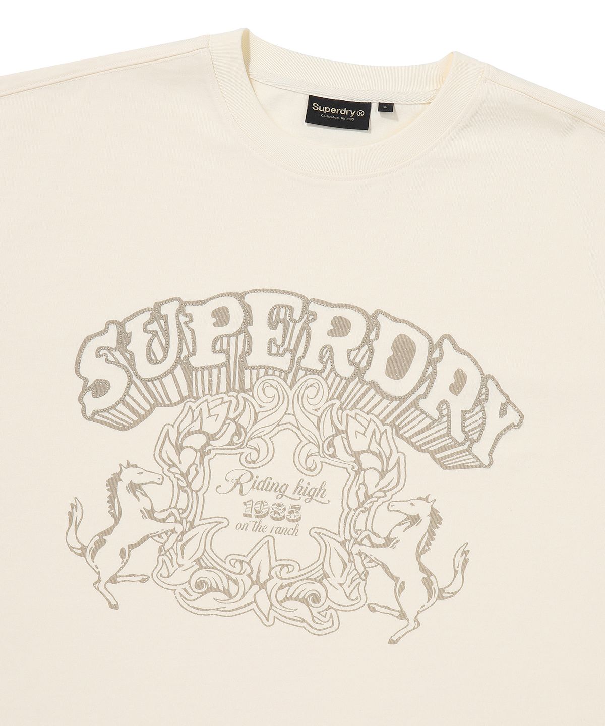 슈퍼드라이(SUPERDRY) 빈티지 워크 워시드 롱슬리브 크림