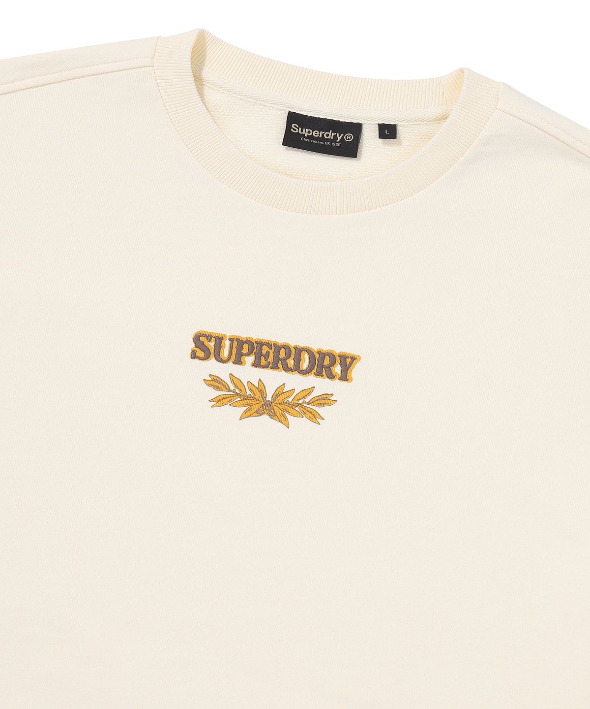 슈퍼드라이(SUPERDRY) 리치 파머 그래픽 스웨트셔츠 크림