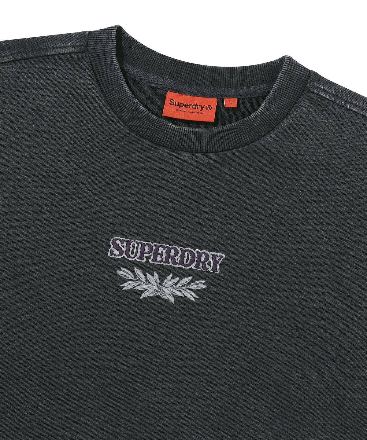 슈퍼드라이(SUPERDRY) 리치 파머 그래픽 스웨트셔츠 다크 그레이