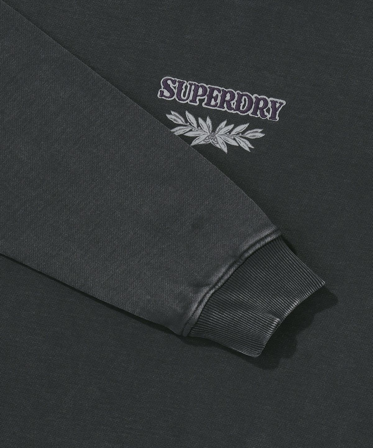 슈퍼드라이(SUPERDRY) 리치 파머 그래픽 스웨트셔츠 다크 그레이