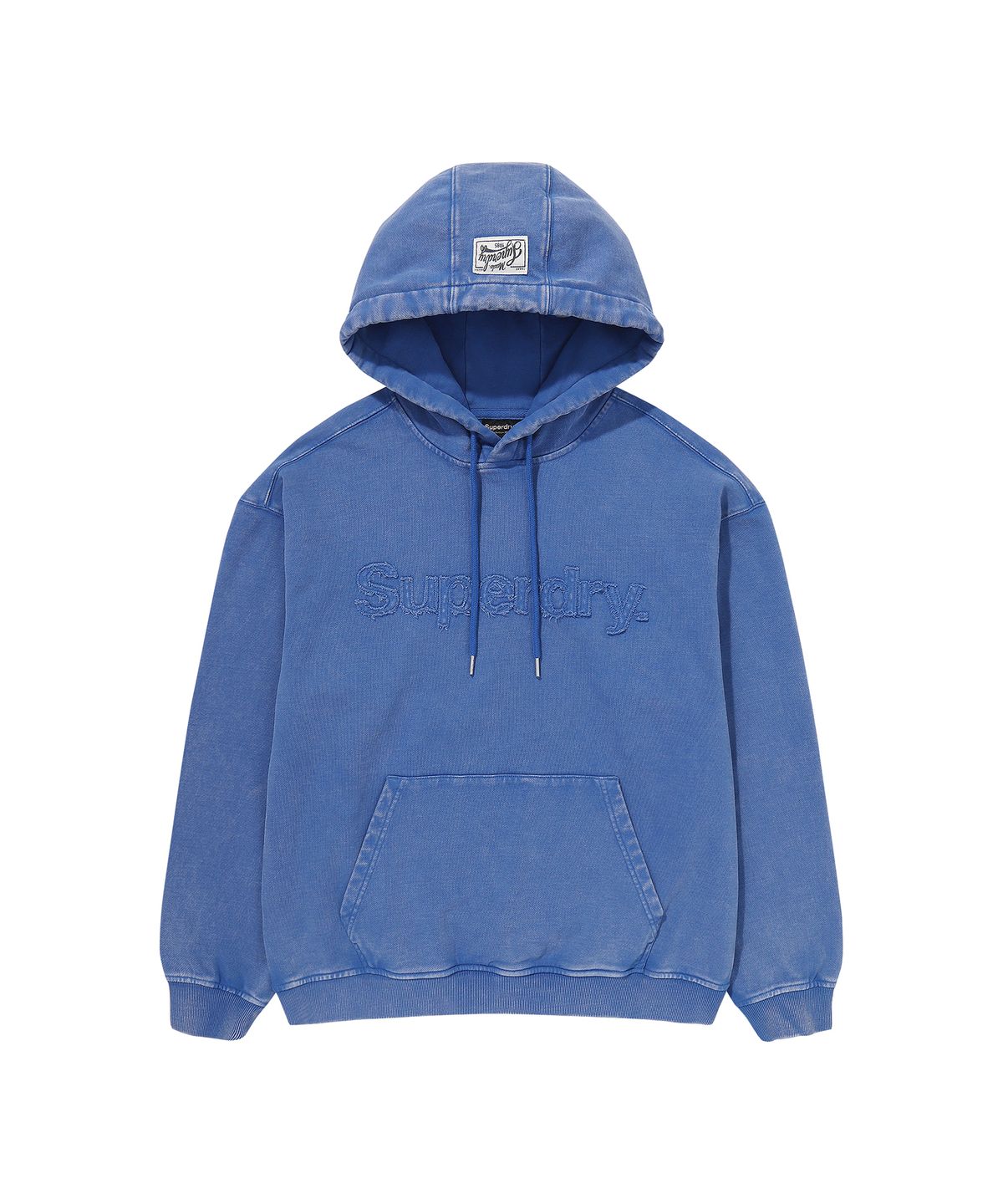 슈퍼드라이(SUPERDRY) 빈티지 워시드 후드 블루