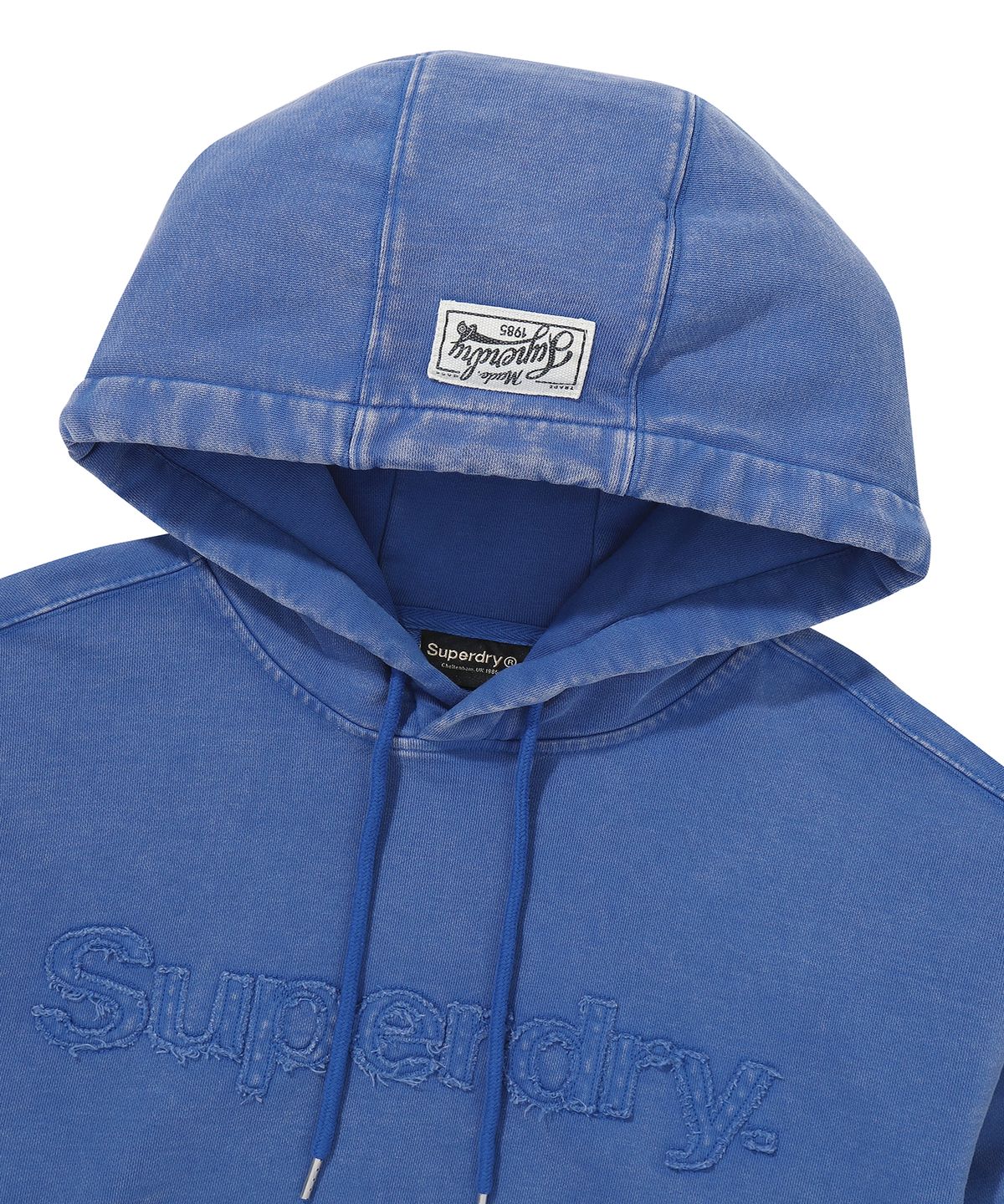 슈퍼드라이(SUPERDRY) 빈티지 워시드 후드 블루