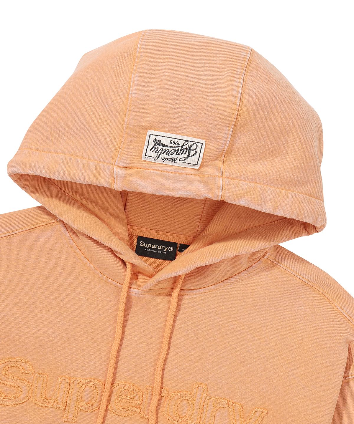슈퍼드라이(SUPERDRY) 빈티지 워시드 후드 라이트 오렌지