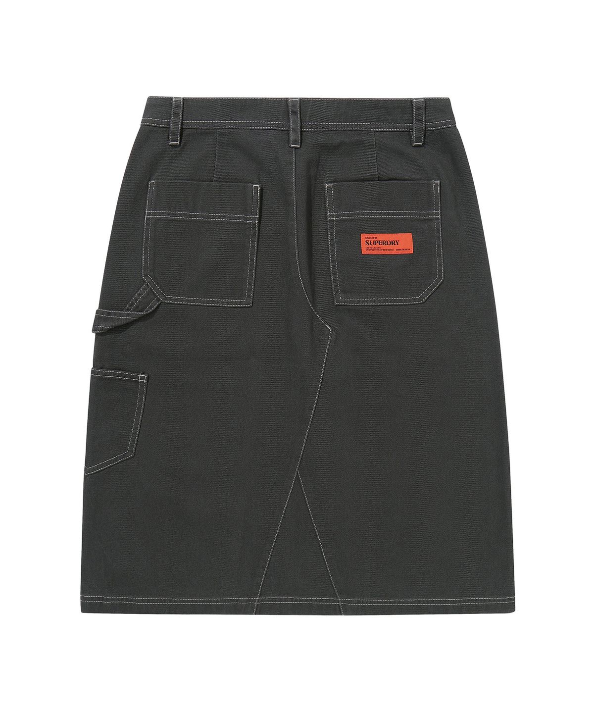 슈퍼드라이(SUPERDRY) W 롱 카펜터 스커트 챠콜