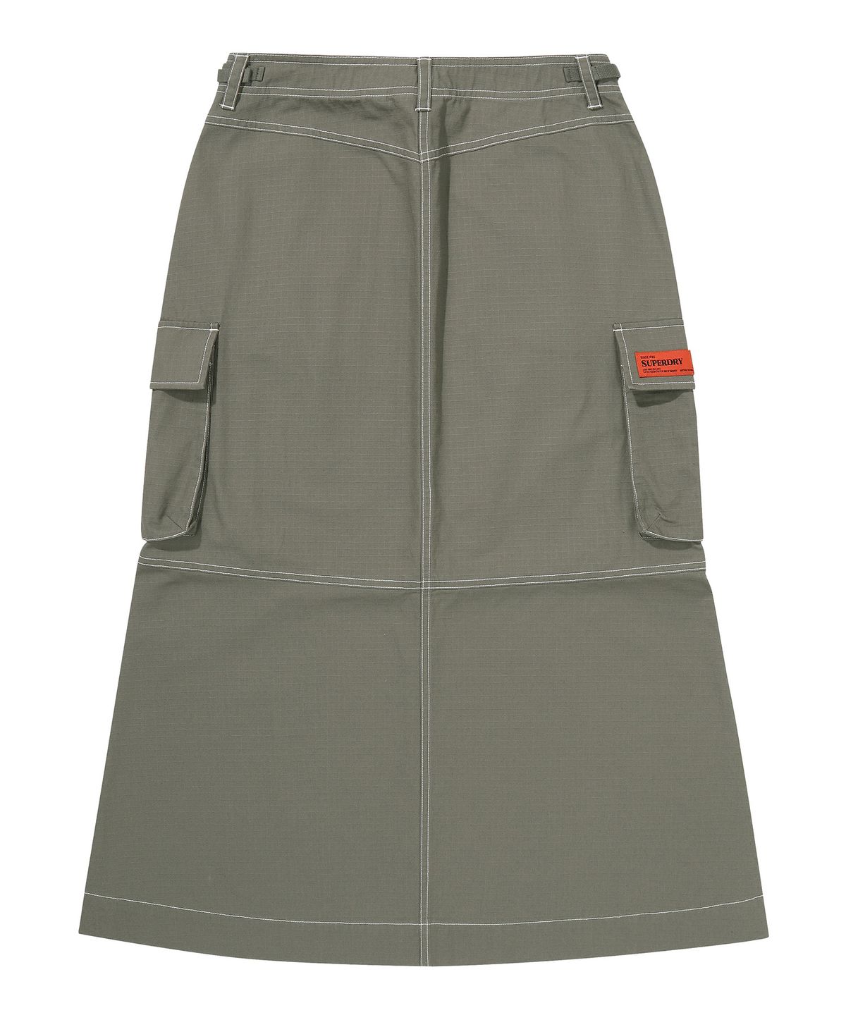슈퍼드라이(SUPERDRY) W 롱 카고 스커트 올리브