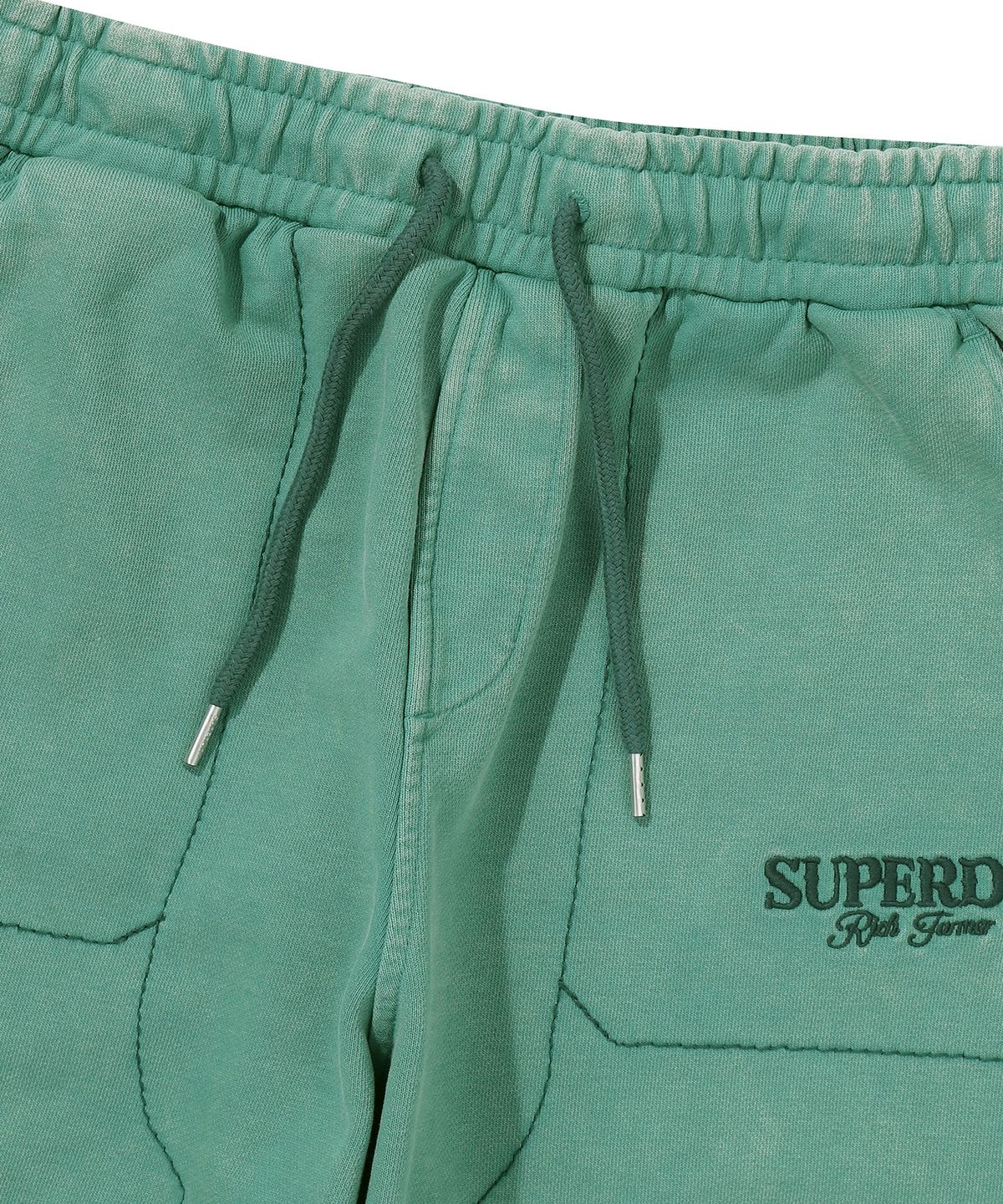 슈퍼드라이(SUPERDRY) 빈티지 워시드 와이드 스웨트팬츠 그린