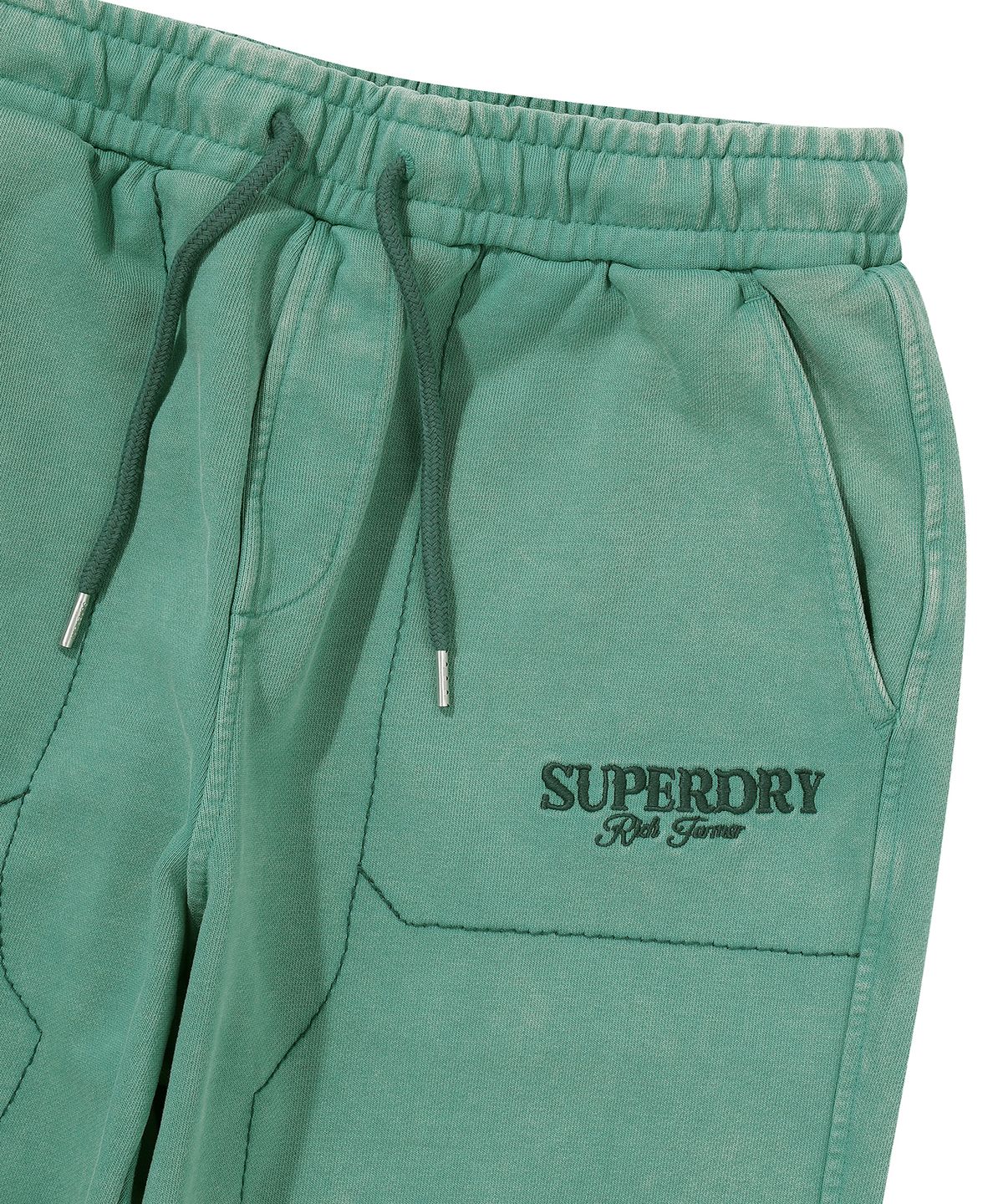 슈퍼드라이(SUPERDRY) 빈티지 워시드 와이드 스웨트팬츠 그린