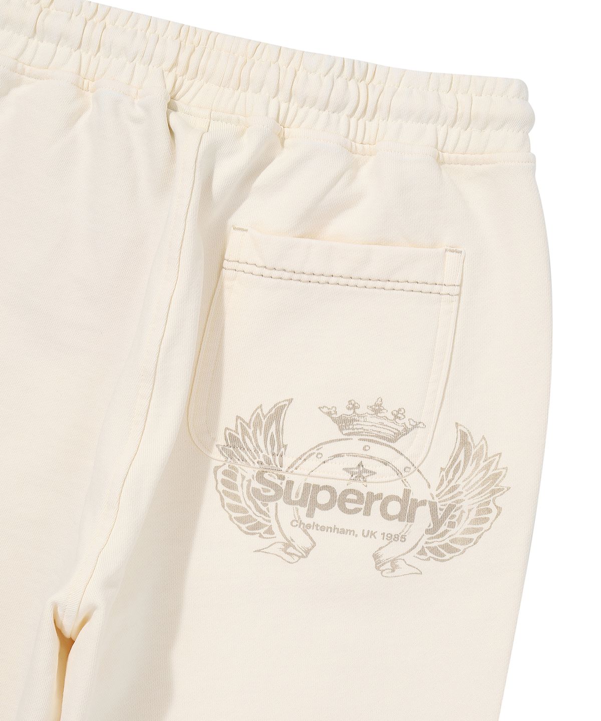 슈퍼드라이(SUPERDRY) W 빈티지 워시드 와이드 스웨트팬츠 크림