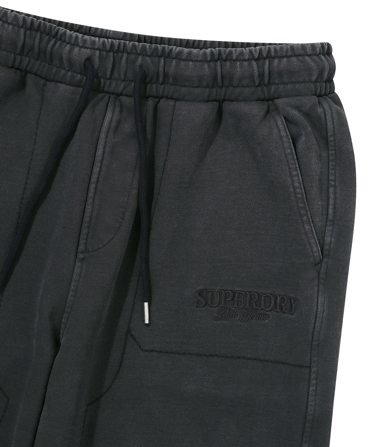 슈퍼드라이(SUPERDRY) 빈티지 워시드 와이드 스웨트팬츠 다크 그레이