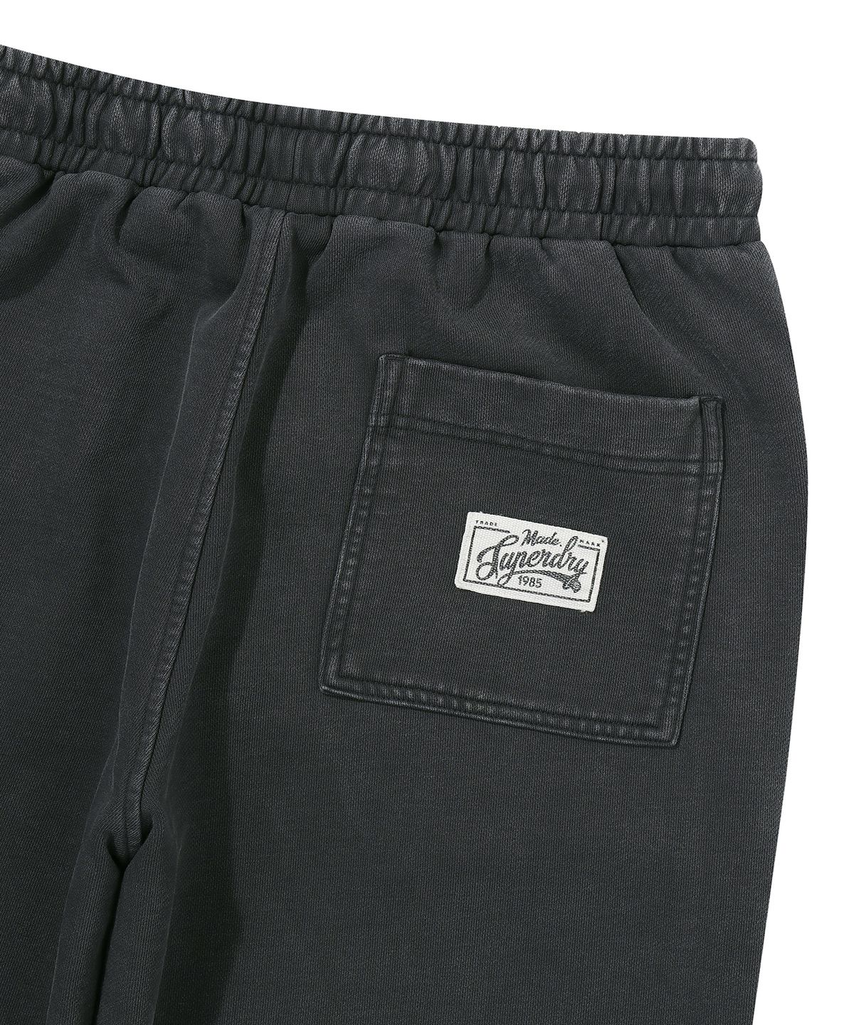 슈퍼드라이(SUPERDRY) 빈티지 워시드 와이드 스웨트팬츠 다크 그레이