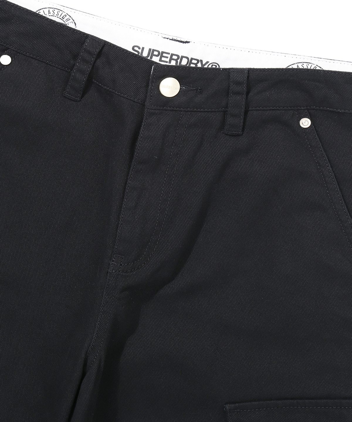 슈퍼드라이(SUPERDRY) W 카고 배럴 팬츠 블랙