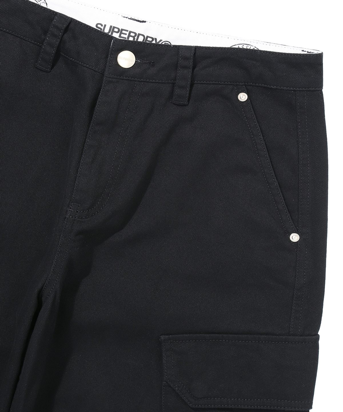 슈퍼드라이(SUPERDRY) W 카고 배럴 팬츠 블랙