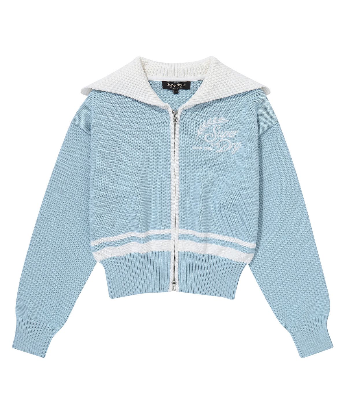 슈퍼드라이(SUPERDRY) W 세일러 스웨터 가디건 라이트 블루