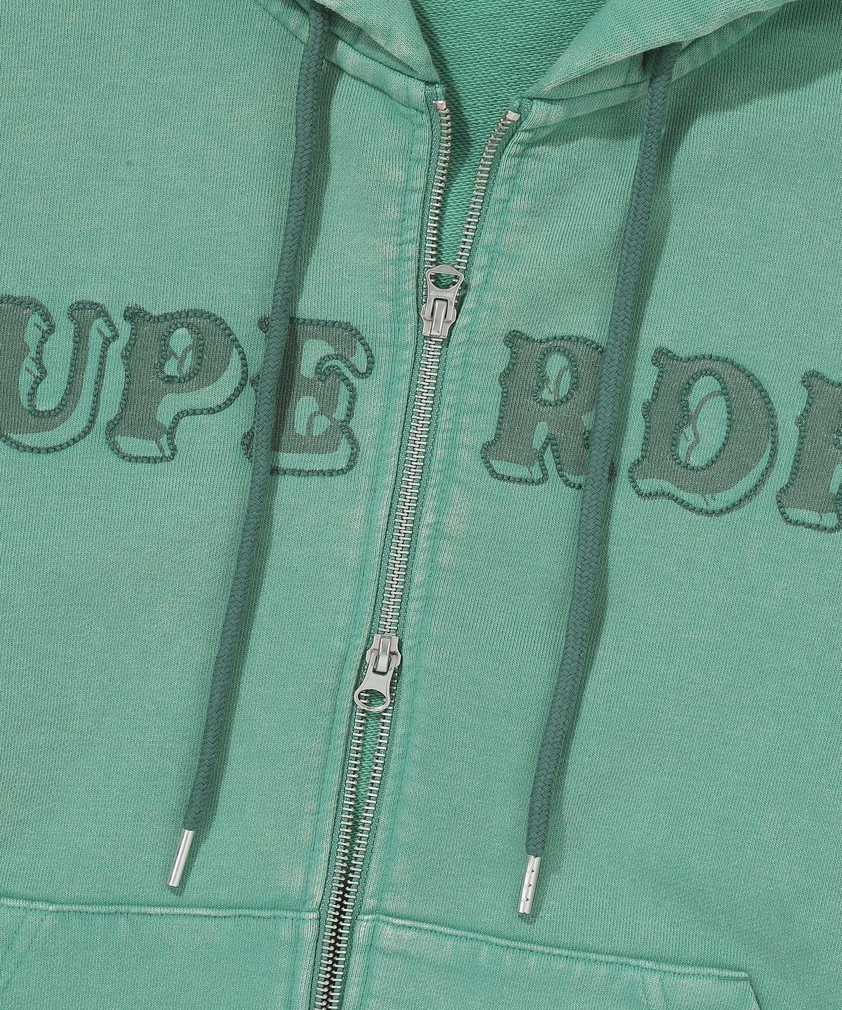 슈퍼드라이(SUPERDRY) 빈티지 워시드 2WAY 후드집업 그린
