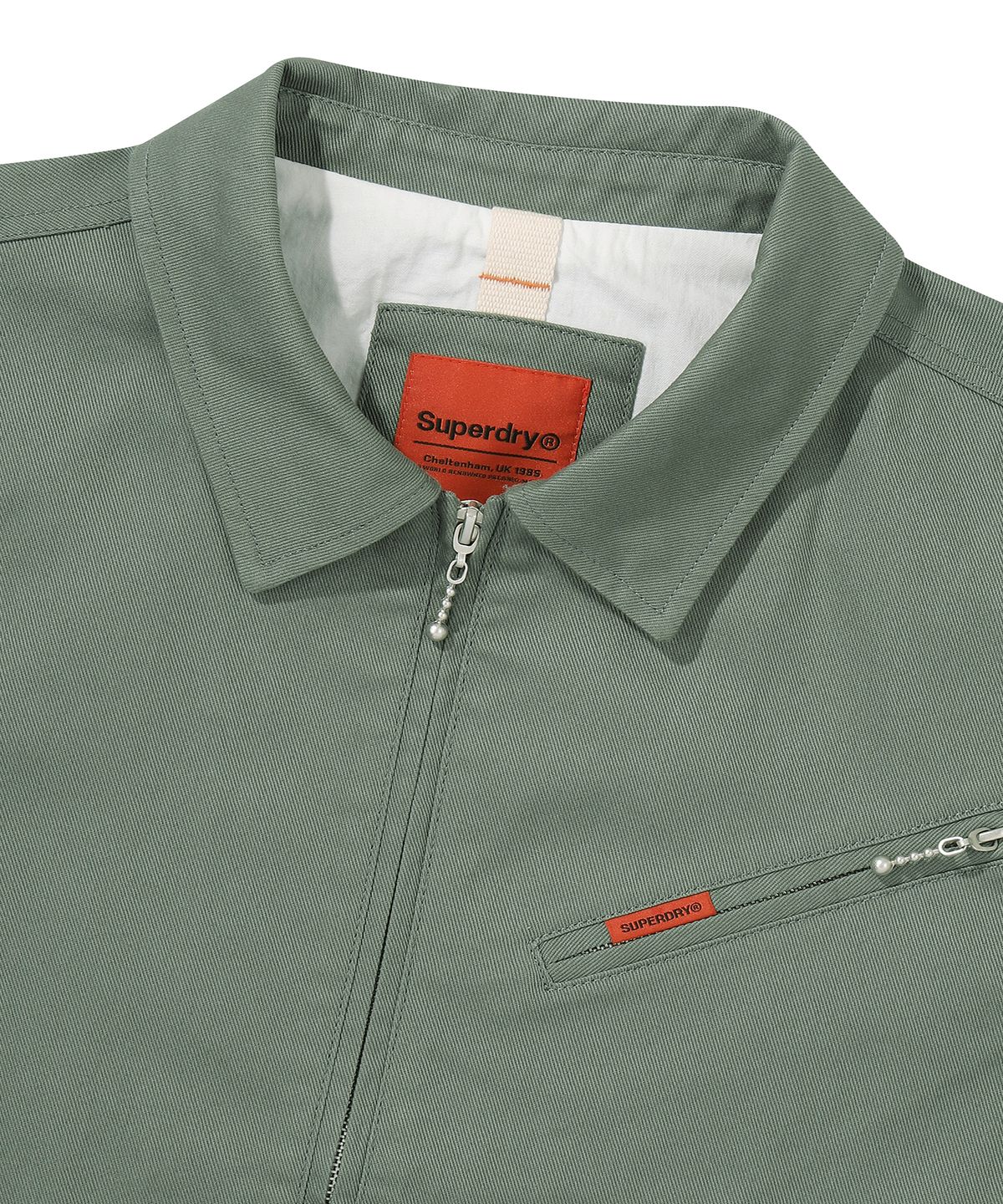 슈퍼드라이(SUPERDRY) 집업 워크 자켓 카키