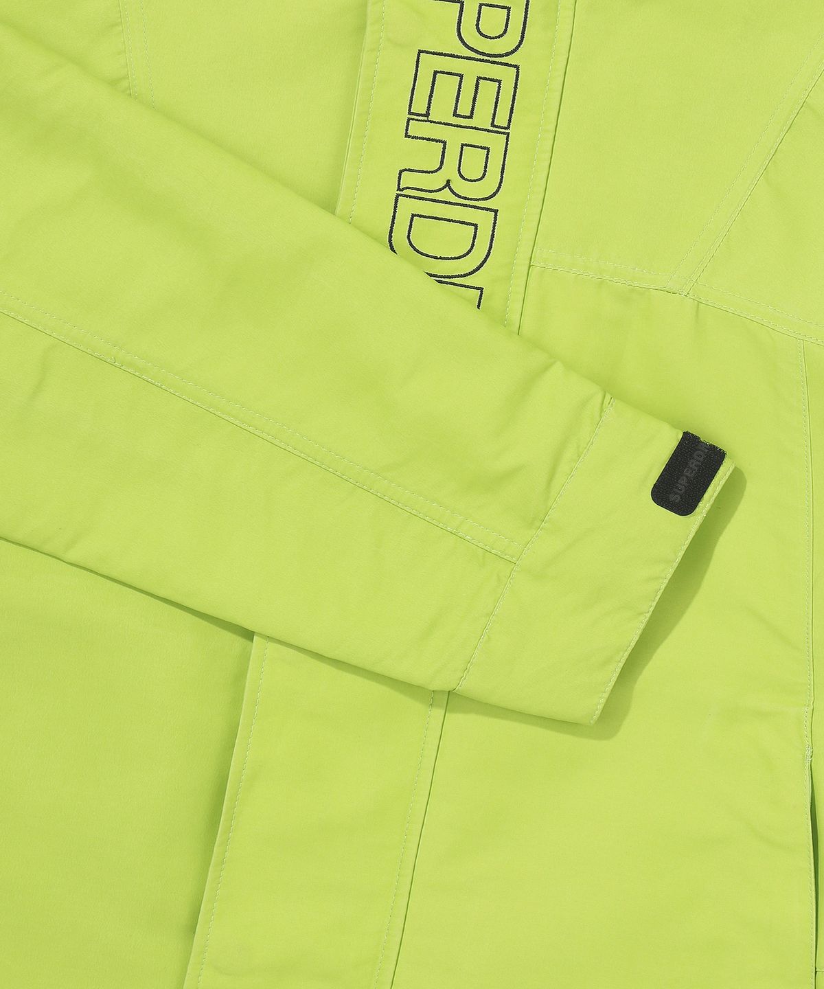 슈퍼드라이(SUPERDRY) 후드 시그니처 윈드브레이커 자켓 라임