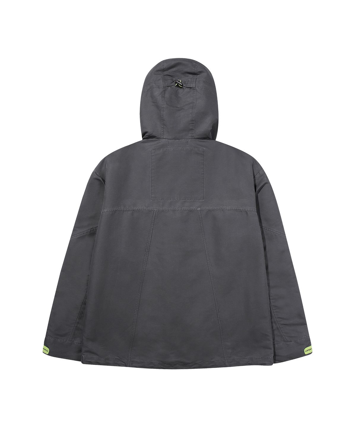 슈퍼드라이(SUPERDRY) 후드 시그니처 윈드브레이커 자켓 챠콜