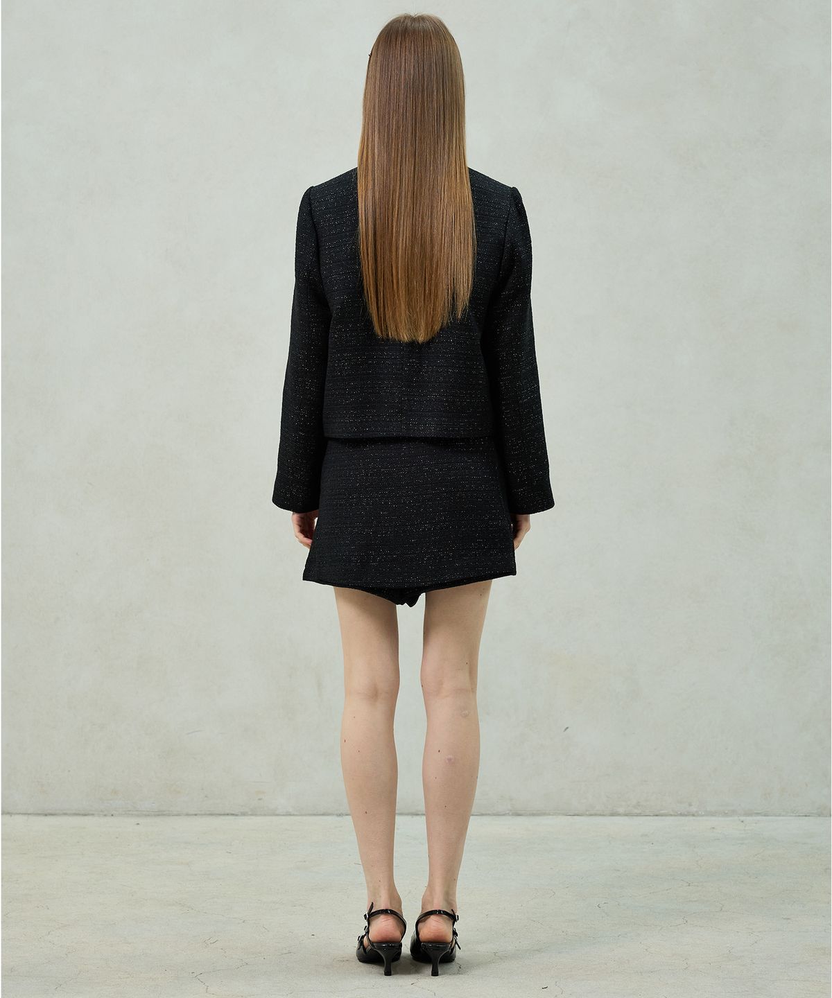아리킴(ARIKIM) AGLOW TWEED JACKET / BLACK