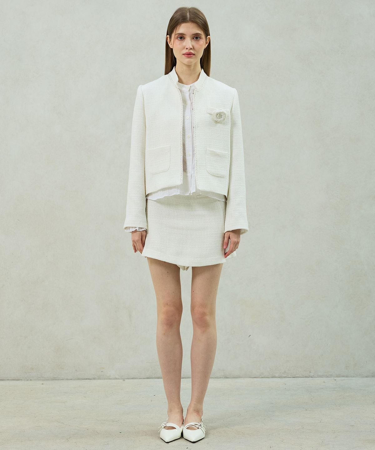 아리킴(ARIKIM) AGLOW TWEED JACKET / WHITE