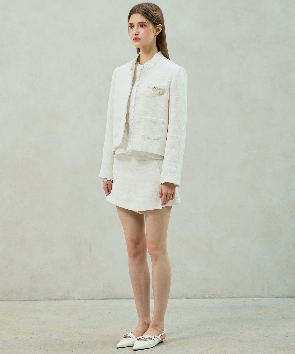 아리킴(ARIKIM) AGLOW TWEED JACKET / WHITE