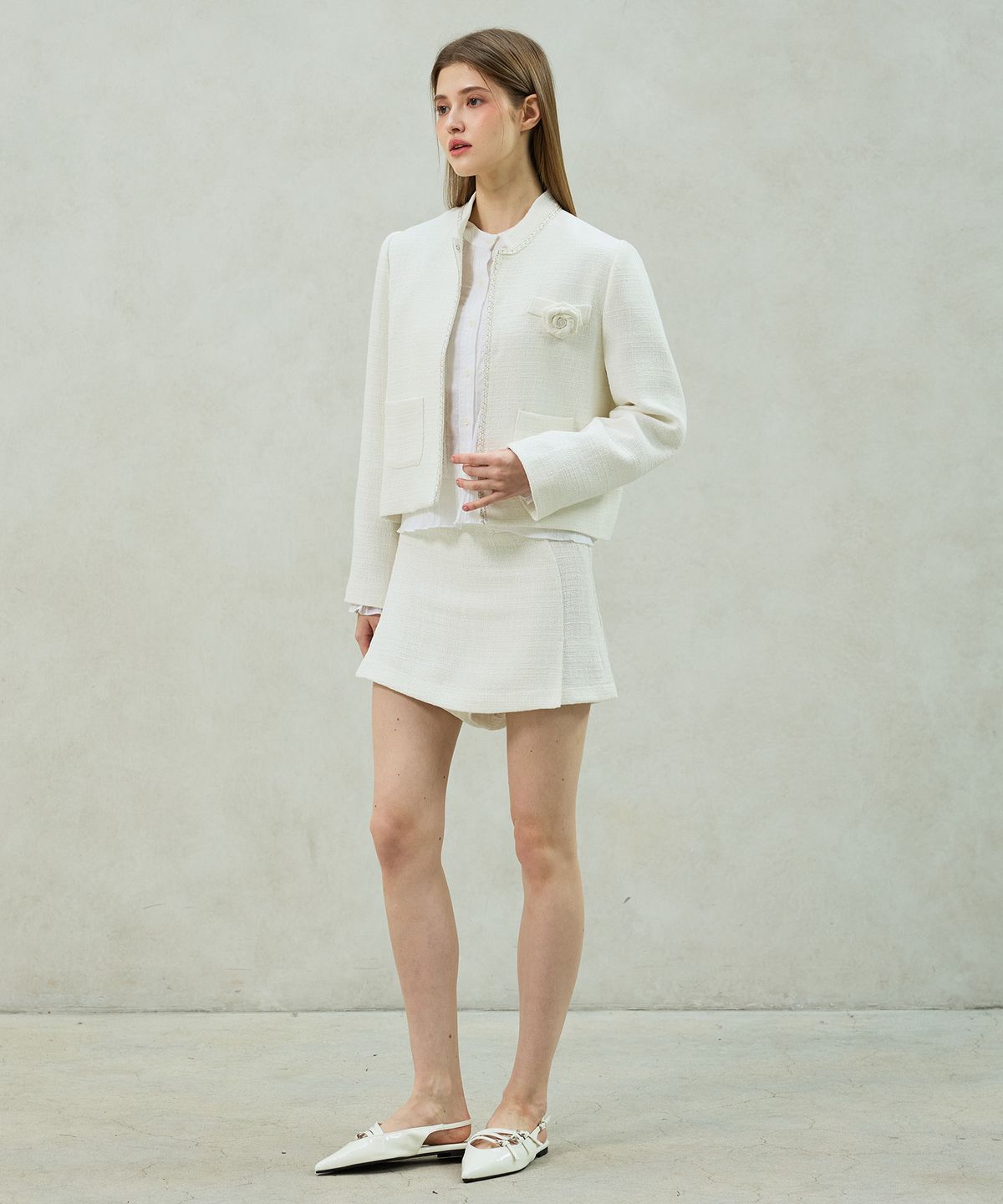 아리킴(ARIKIM) AGLOW TWEED JACKET / WHITE