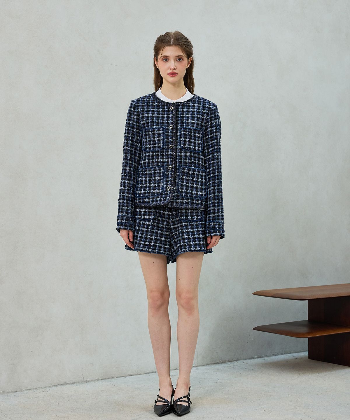 아리킴(ARIKIM) COMELY TWEED JACKET / BLACK