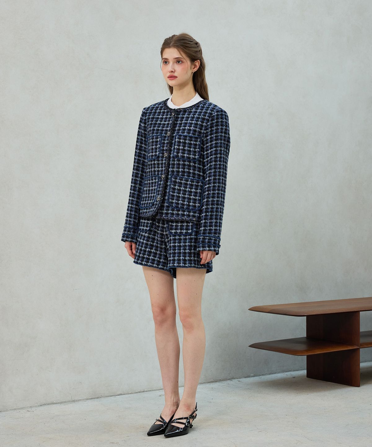 아리킴(ARIKIM) COMELY TWEED JACKET / BLACK