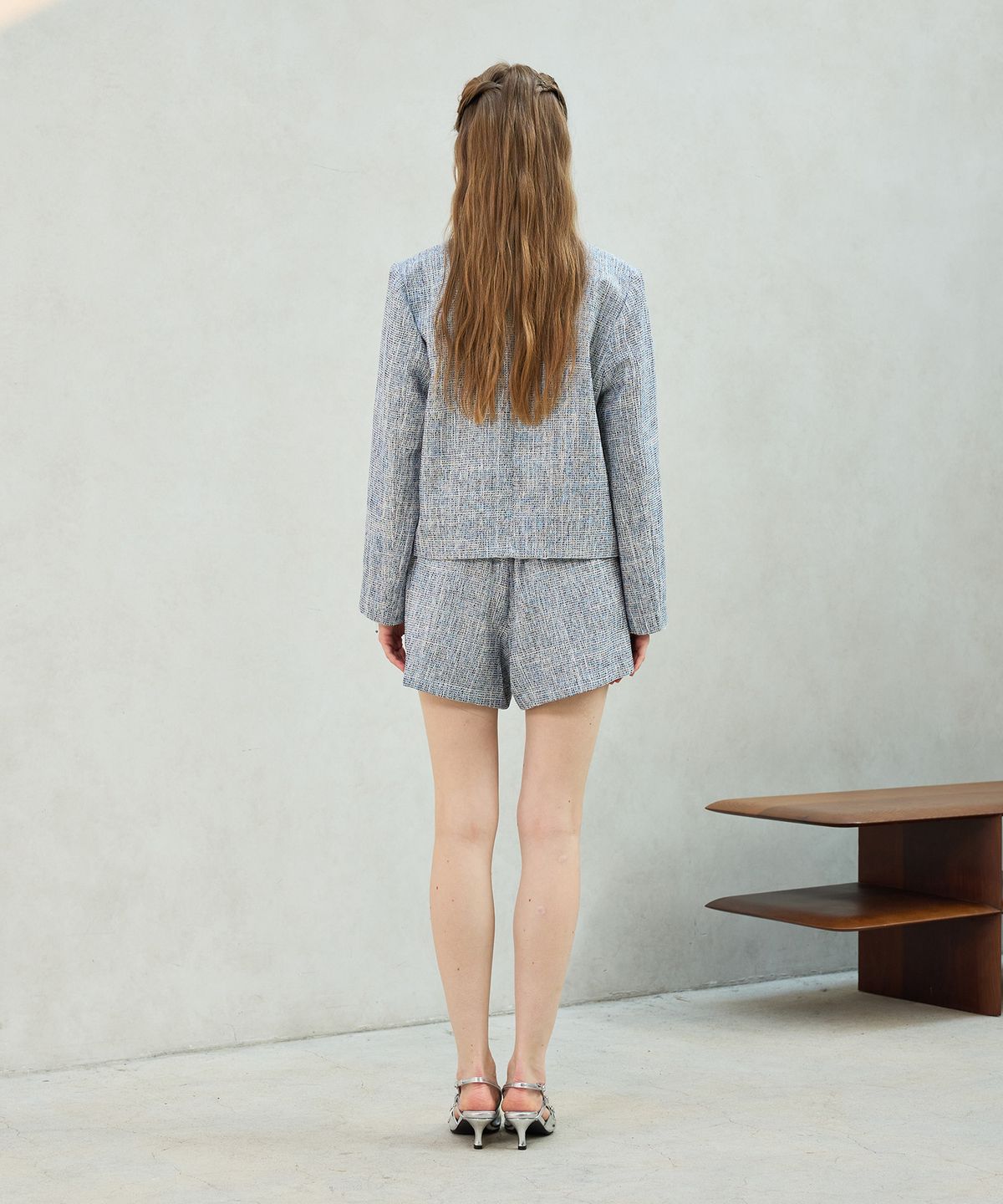 아리킴(ARIKIM) CHERISH TWEED SHORTS PANTS / SKY BLUE